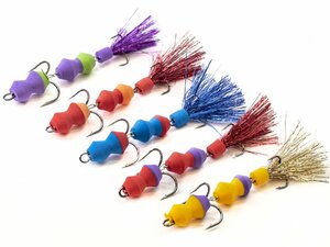 Приманки джиг. LJ PENNON TIPSYWORM MIX3 5шт., фото 3