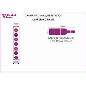 Винный шкаф Cold Vine C7-KST1 на 7 бутылок, фото 5