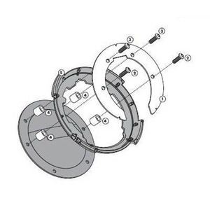 Крепеж TANKLOCK сумки на бак мотоцикла Suzuki DL650 V-Strom Givi Black (BF10), фото 1