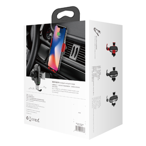 Беспроводное зарядное Baseus Wireless Charger Gravity Car Mount Red, фото 11