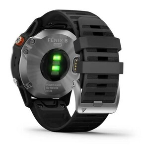 Garmin Fenix 6 Solar серебристый с черным ремешком, фото 7