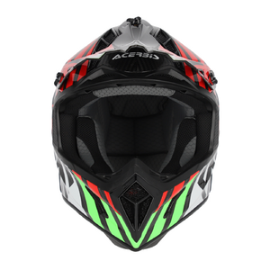 Шлем Acerbis STEEL CARBON 22-06 Green/Red глянцевый L, фото 2