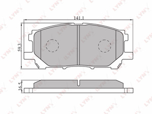 Колодки тормозные передние LYNXauto BD-7525. Для LEXUS Лексус RX300/330/350 03>, TOYOTA Тойота Harrier 03>, фото 1