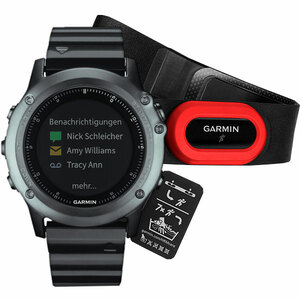 Garmin Fenix 3 Sapphire c металлическим браслетом и пульсометром, фото 1