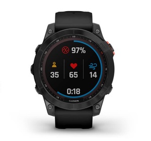 Умные часы Garmin Fenix 7 Solar серый с черным ремешком, фото 6