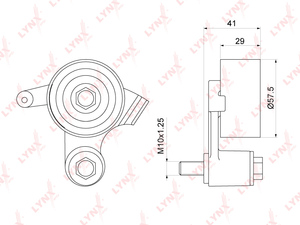 Ролик натяжной в сборе / ГРМ LYNXauto PB-1152. Для: TOYOTA Caldina 2.0 94-01 / Carina E(T19)2.0 94-97 / Celica 2.0 93-99, фото 1