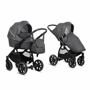 Коляска 2 в 1 Noordi Fjordi Leather 2021, Shadow Grey, фото 1