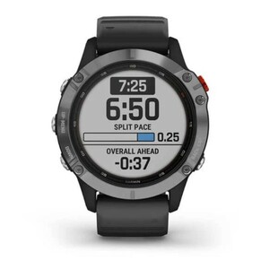 Garmin Fenix 6 Solar серебристый с черным ремешком, фото 3