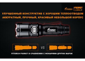 Фонарь FiTorch P30RGT тактический (USB зарядка, Power Bank), фото 11