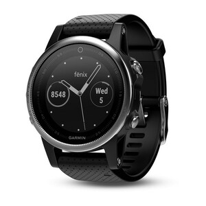 Garmin Fenix 5s серебристые с черным ремешком, фото 1