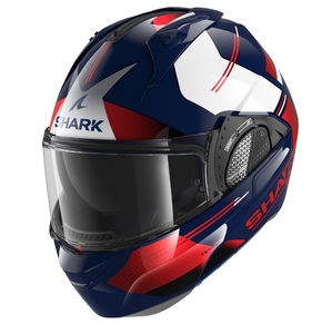 Шлем SHARK EVO GT TEKLINE Blue/Chrome/Red M, фото 1