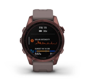 Умные часы Garmin Fenix 7s Sapphire Solar титановый темно-бронзовый с сланцево-серым силиконом, фото 7