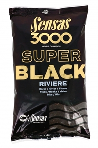 Прикормка Sensas 3000 Super BLACK Riviere 1кг, фото 1