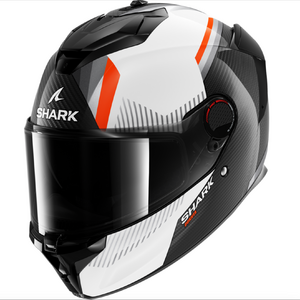 Шлем Shark SPARTAN GT PRO DOKHTA CARBON Black/White/Orange глянцевый S, фото 1