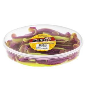 Виброхвост несъедоб. Trofey 5.5"/14см Fio & Acid lemon 50шт. (HS-25-027-N) Helios, фото 2