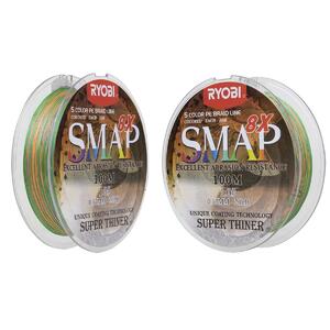 Шнур SMAP PE8X-100M 1.0# Multi Colour 0,165мм Ryobi, фото 7