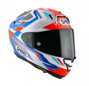 Мотошлем X-Spirit PRO ESCALATE SHOEI (бело-сине-красно-серый глянцевый, TC-10, XL), фото 4