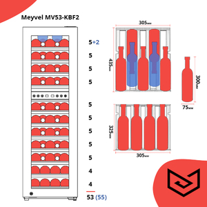 Компрессорный винный шкаф Meyvel MV53-KBF2, фото 7