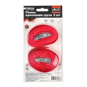 Ремень для крепления груза AVS RG-025, красный, 2,5 м, фото 4