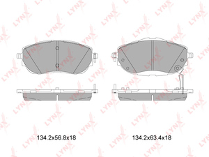 Колодки тормозные передние LYNXauto BD-7605. Для: Toyota, Тойота, Auris(E180) 1.3-1.8h 12> / Corolla(Корола)(E180) 1.33-1.8 13>., фото 2