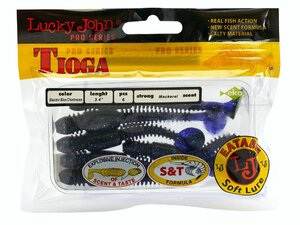 Виброхвосты съедобные LJ Pro Series TIOGA 3.4in (08.64)/T52 6шт., фото 4
