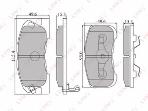 Колодки тормозные передние LYNXauto BD-2401. Для: DAIHATSU Sirion >05/Storia 98-04/Mira/Move 94> / Opti 98-00, фото 1