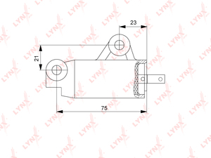 Натяжитель гидравлический / ГРМ LYNXauto PT-1025. Для: MITSUBISHI Митсубиси L200(KA/KB) 2.5D 07> / Pajero Sport(ПаджероСпорт) II 2.5D 08>, фото 1