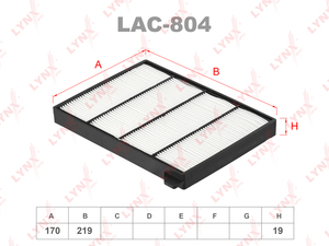 Фильтр салонный LYNXauto LAC-804. Для: SUBARU Forester 97-02/Impreza 92-00, фото 1
