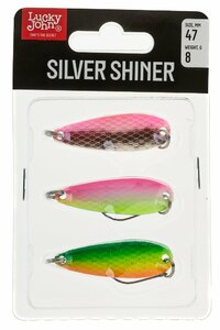 Блесны колеб. Lucky John SILVER SHINER длин.47мм/08.0г 001/005/008 3шт. набор, фото 4