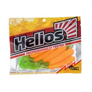 Твистер Long Hybrid 3,55"/9,0 см Orange & Green 7шт. (HS-15-025) Helios (0), фото 2