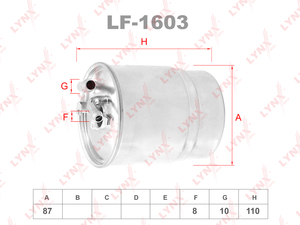 Фильтр топливный LYNXauto LF-1218. Для: JEEP Co mmander 3.0D 06-10 / Grand Cherokee 3.0D 06-10, MERCEDES-BENZ A160D-200D(W169) 04-12 / B180D-200D(W245) 05-11 / C200D-350D(W203/W204) 03> / CLK220D-320D(C209) 05> / CLS320D-350D(C219) 05-10 / E200D-420D(W211, фото 1