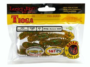 Виброхвосты съедобные LJ Pro Series TIOGA 3.9in (10.00)/PA19 5шт., фото 4