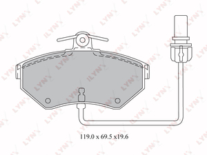 Колодки тормозные передние LYNXauto BD-1215. Для: AUDI Ауди A4 1.6-3.0 95-08, VW Фольксваген Passat(Пассат) 1.6-2.5D 96-05, SEAT Exeo 1.6-2.0 08>, фото 1