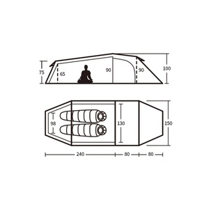 Палатка 2-местная Naturehike Opalus NH17L001-L, 20D, зеленый, фото 6