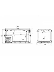 Компрессорный холодильник с морозильной камерой Dometic CoolFreeze CFX 100W, фото 8