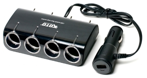 Разветвитель автомобильной розетки 12V Koto ERB-411 на 4 гнезда с USB, фото 1