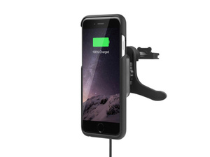 Комплект чехла и автомобильного беспроводного ЗУ XVIDA iPhone 7 Charging Car Kit Vent Mount черный, фото 1