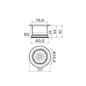 Сменная горловина для измельчителя Omoikiri  NA-04-IN, фото 3