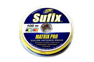 Леска плетеная SUFIX Matrix Pro разноцвет. 100м 0.30мм 27кг, фото 1