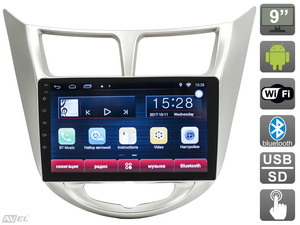 Штатная магнитола AVEL AVS090AN (#006) для HYUNDAI SOLARIS I / I RESTYLE, фото 1
