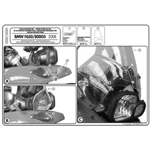 Стекло ветровое BMW F650GS/F800GS (08-17) Givi White (333DT), фото 2