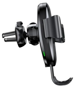 Держатель с беспроводной зарядкой Baseus Wireless Charger Gravity Car Mount Black, фото 8