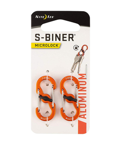 Карабин металлический NiteIze S-Biner MicroLock Aluminum, оранжевый, фото 2