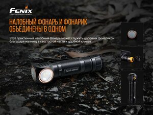 Налобный фонарь Fenix HM61R + складной нож Ruike S22, зелёный, фото 11