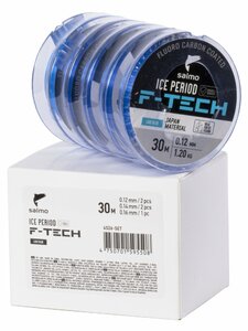 Лески моно. зим. Salmo ICE PERIOD F-TECH Lake Blue 5шт. набор, фото 2