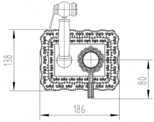 MILACIO Гигиенический душ MC.800.SL скрытого монтажа, серебро (коллекция Vitoria), фото 3