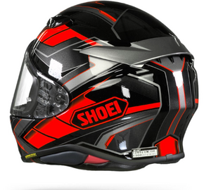 Мотошлем NXR 2 PROLOGUE SHOEI (красно-черно-серый глянцевый, TC-1, XL), фото 4