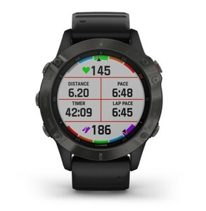 Умные часы Garmin Fenix 6 Sapphire серый DLC с черным ремешком, фото 6
