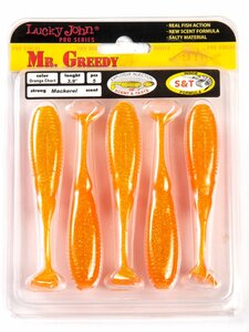 Виброхвосты съедобные LJ Pro Series MISTER GREEDY 3.9in (09.90)/T26 5шт., фото 4