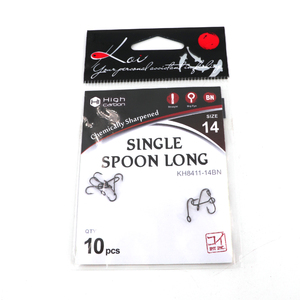 Крючок KOI "SINGLE SPOON LONG", размер 14 (INT), цвет BN (10 шт.), фото 2